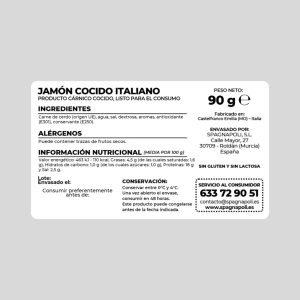 Jamón Cocido Italiano - Imagen 2
